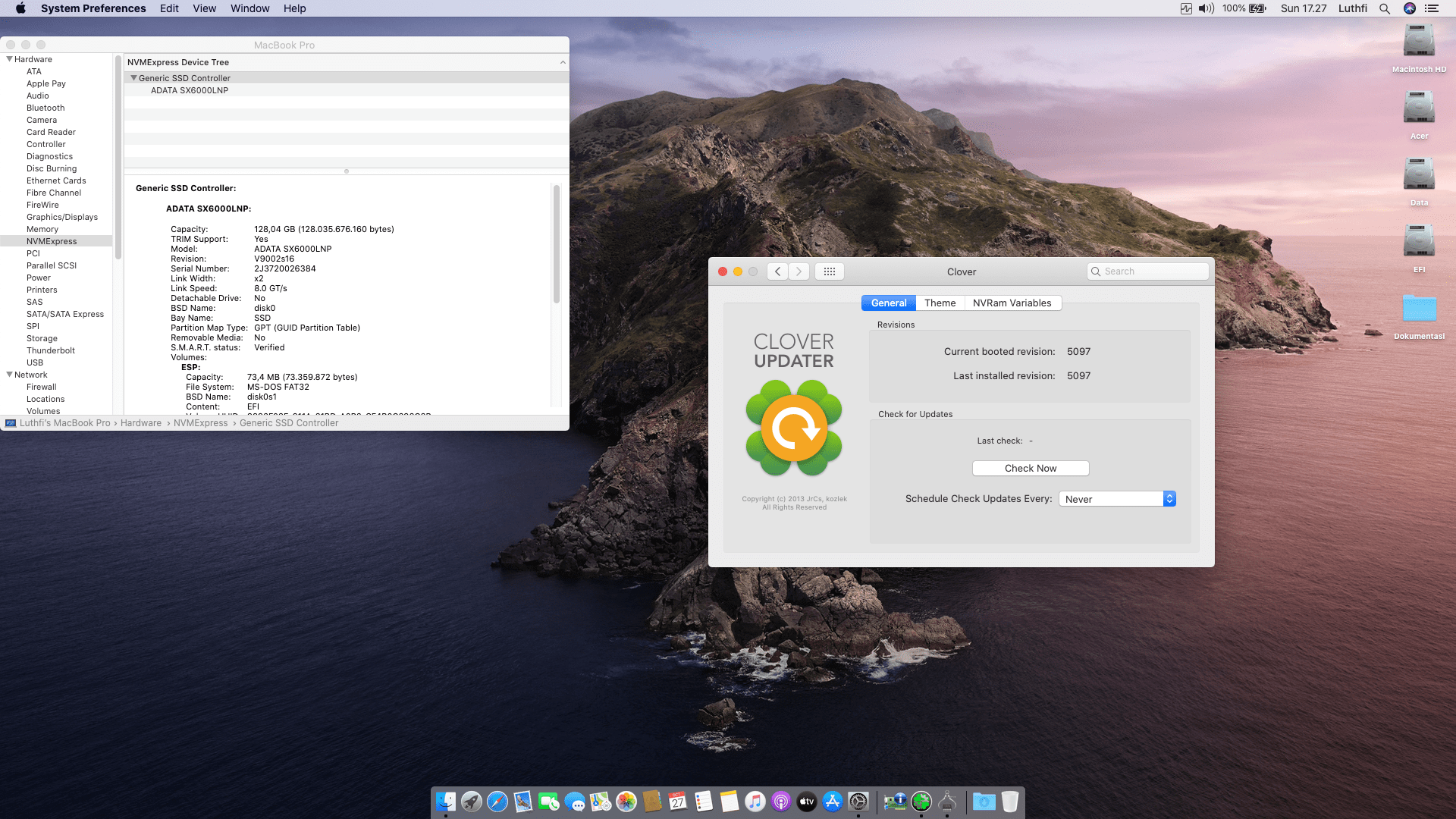 Acer E5 475G 560B [KabyLake   Intel HD 620 + I2C] 8